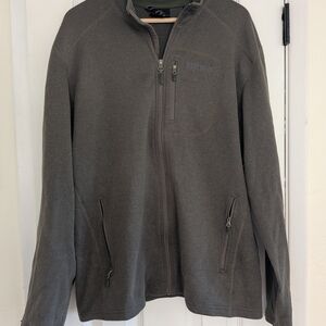 Marmot Mens Olive GREEN Full Zip Fleece Jacket Size XL